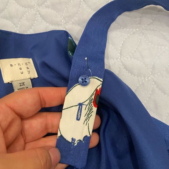 Target Blue Floral Jumpsuit -  2X - New! - Picture 6 of 10